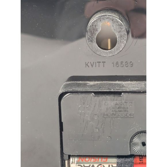 Vintage Ikea Black KVITT Wall Clock MCM Mid-Century Modern 1990s Retro - Picture 5 of 7